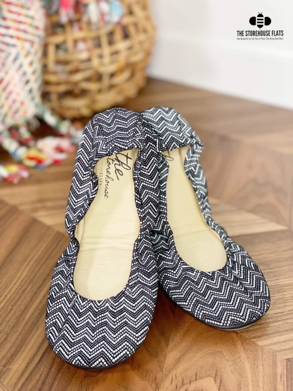 Size 8 Chevron Mosaic Storehouse Flats
